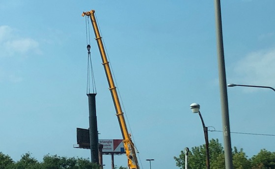 crane building billboard