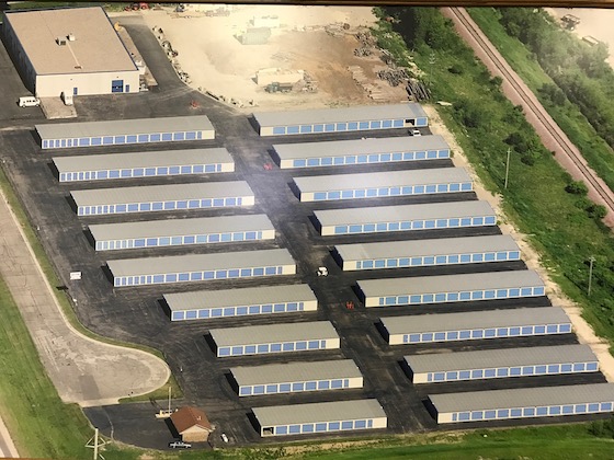 self storage facility aerial